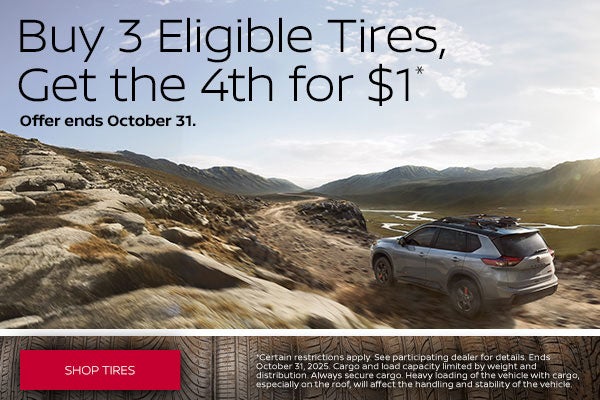 Buy 3 Eligible Tires, Get the 4th for $1