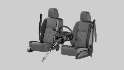 Nissan of Lexington Park in California MD isolated image of front seats and steering wheel column