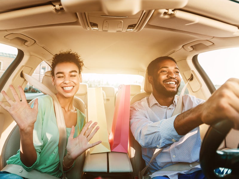 Nissan of Lexington Park in California MD couple inside their new car