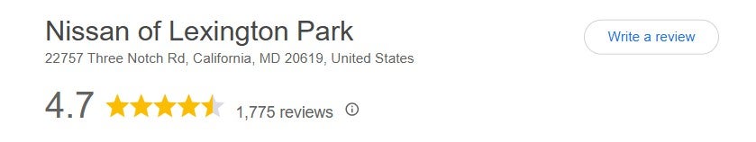 Nissan of Lexington Park Review