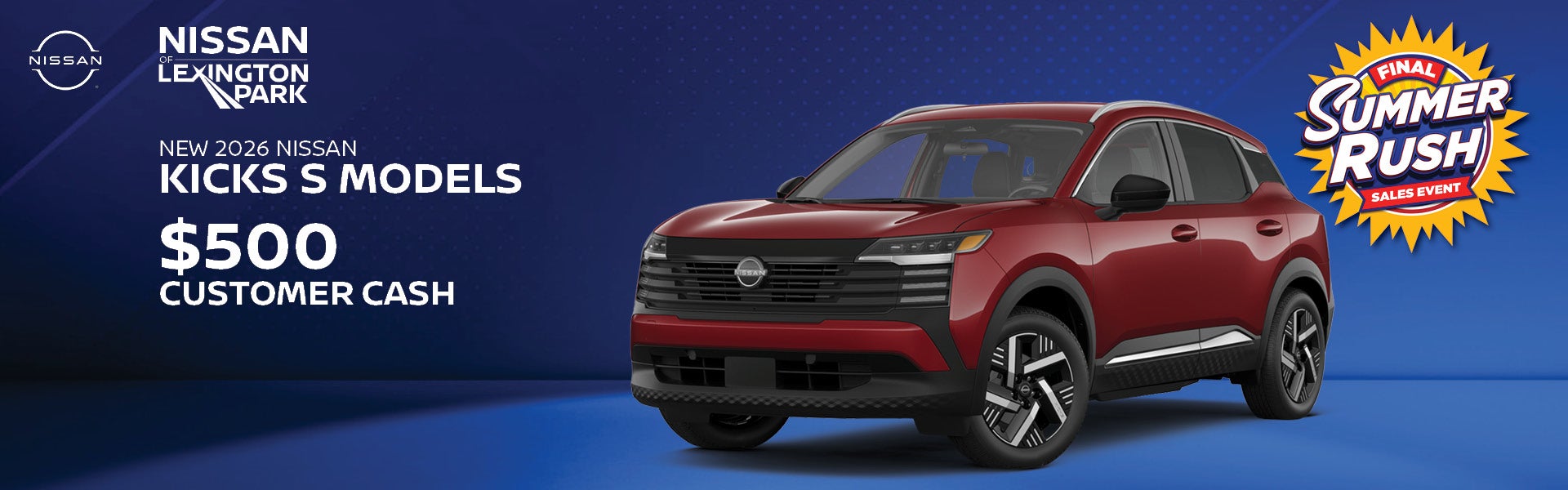 New 2026 Nissan Kicks S Models